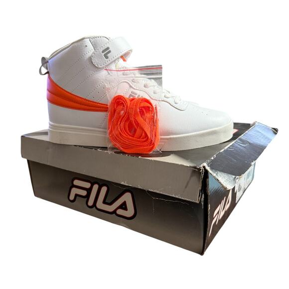 Fila Vulc 13 Reflective High-Top Sneaker Shoes Men's US 9 | EUR 42 White w/ Box - Picture 2 of 9